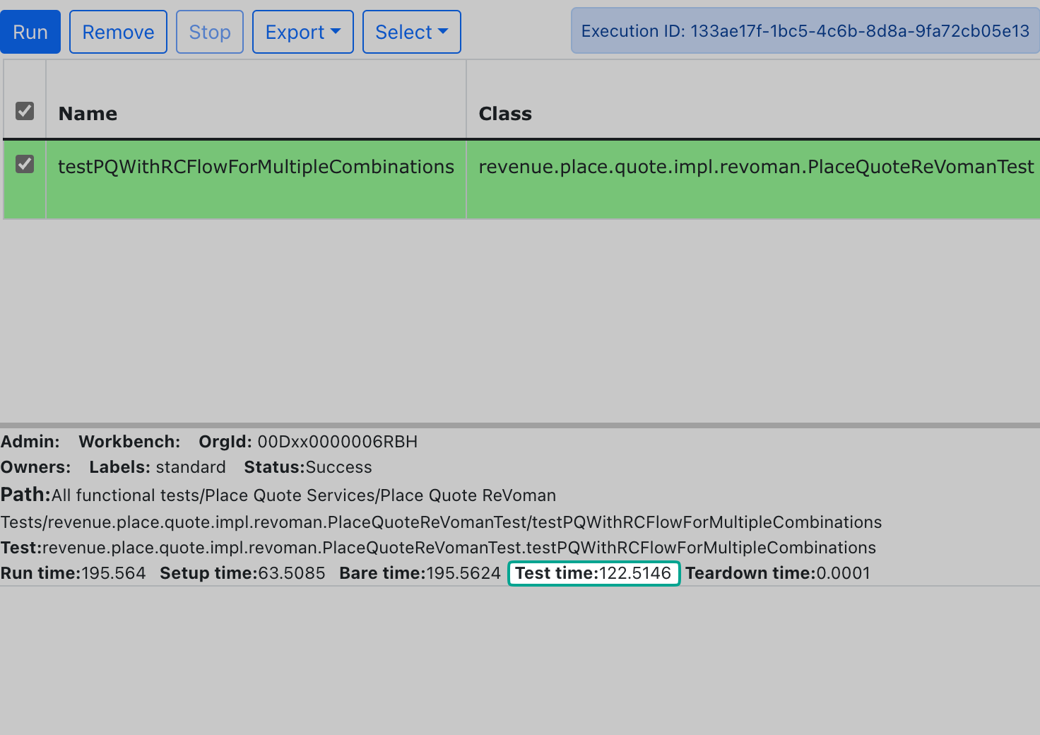 Localhost Test time on FTest console for ~75 steps