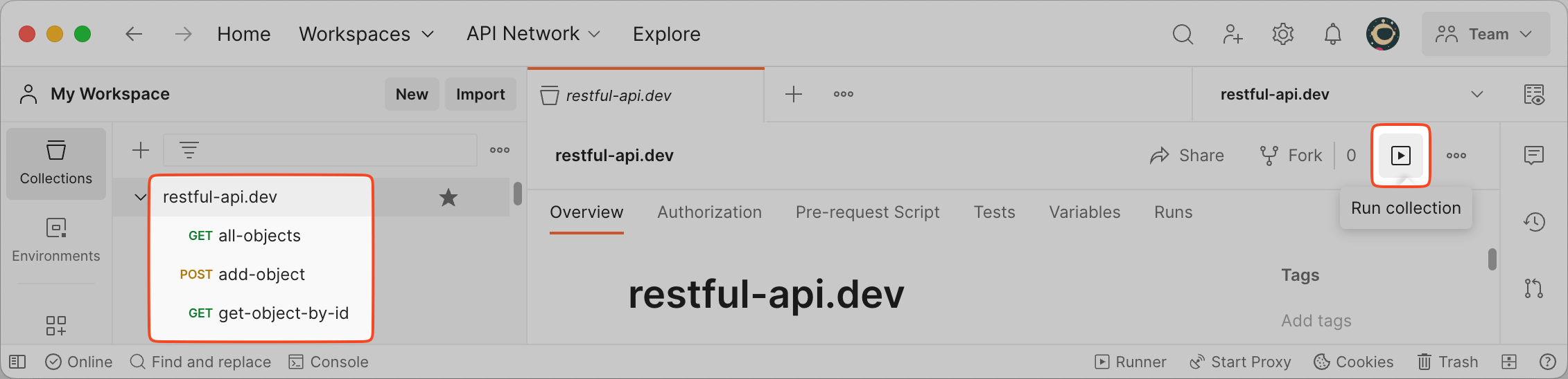 resfulapi dev pm